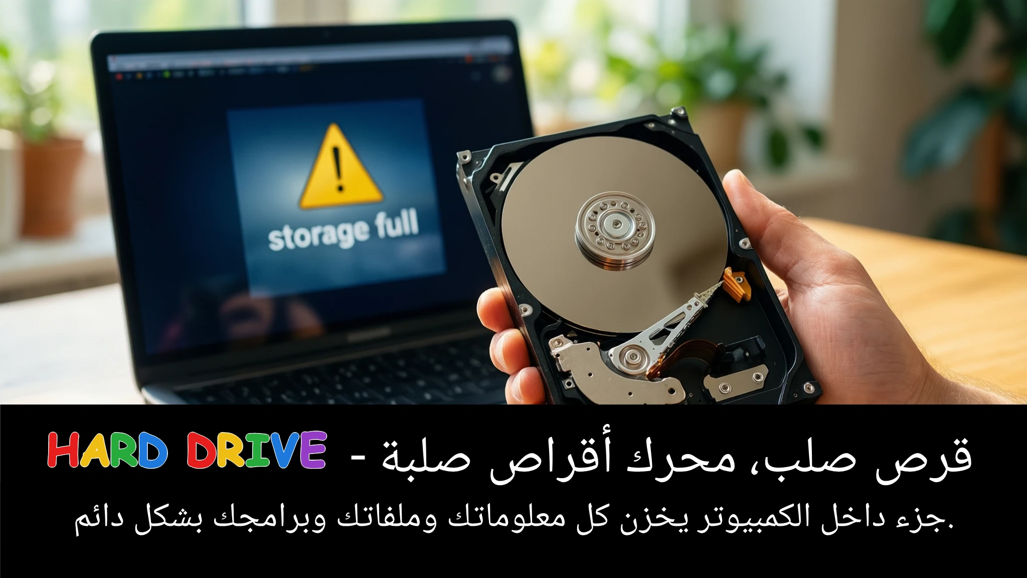 Arabic Illustration for hard drive
